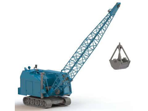 Menck M60 Gittermastbagger 3D 프린트 모델