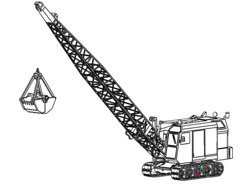 Menck M60 Gittermastbagger 3D 프린트 모델