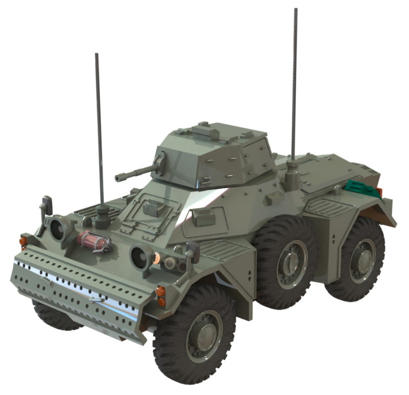 FERRET MKII armored car 1-87 3D Print Model .c4d .max .obj .3ds .fbx .stl .blend 