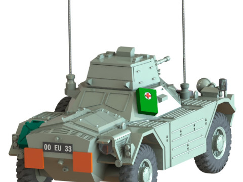 FERRET MKII armored car 1-87 3D Print Model