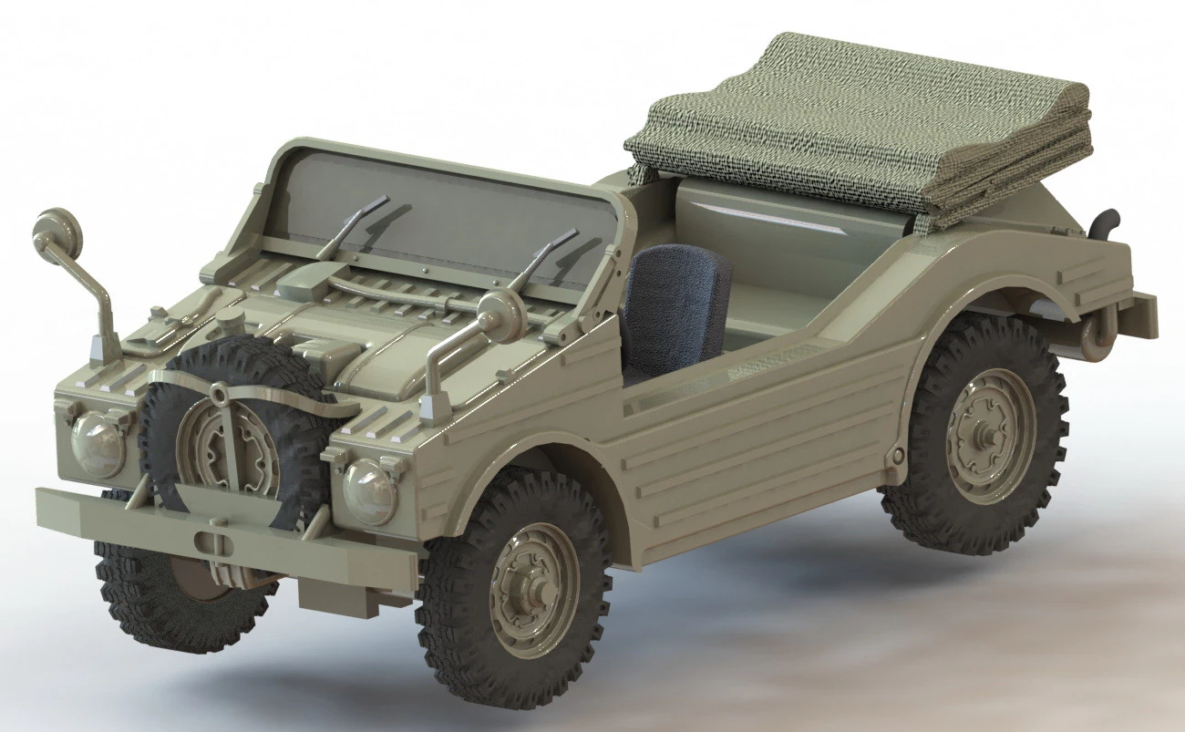 Porsche Jagdwagen 3D Print Model .c4d .max .obj .3ds .fbx .stl .blend 