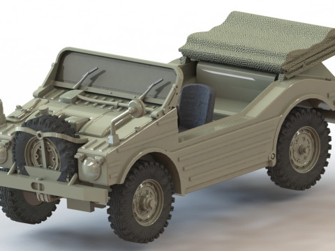 Porsche Jagdwagen 3D Print Model