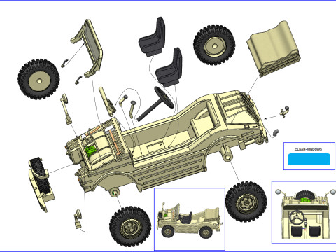 Porsche Jagdwagen 3D Принт Модель