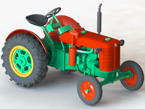 Zetor 25 tractor of the Czech Republic 1-72 Modelo de Impressão 3D