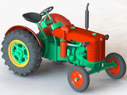 Tractor Zetor 25 de la Rep&uacute;blica Checa 1-72 Modelo de impresión 3D