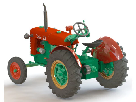 Tractor Zetor 25 de la Rep&uacute;blica Checa 1-72 Modelo de impresión 3D