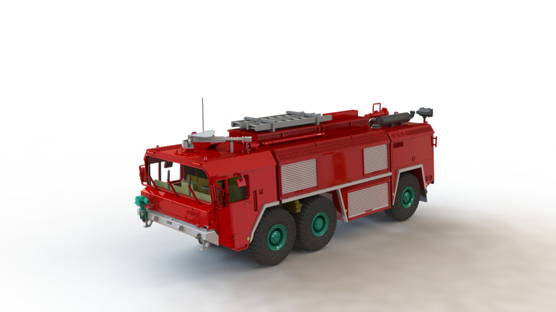 Faun FIKfz 3500 fire engine 1-87 3D Принт Модель .c4d .max .obj .3ds .fbx .stl .blend 