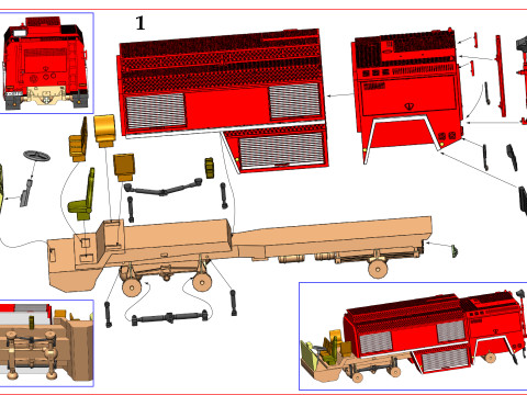 Faun FIKfz 3500 fire engine 1-87 3D Принт Модель