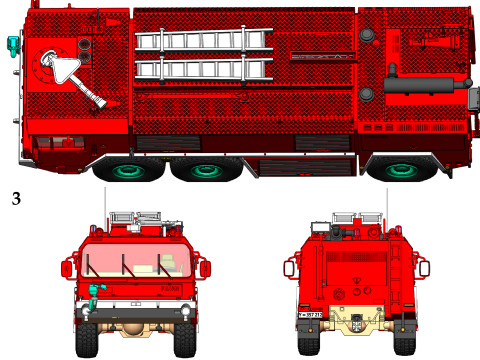 Faun FIKfz 3500 fire engine 1-87 3D Принт Модель