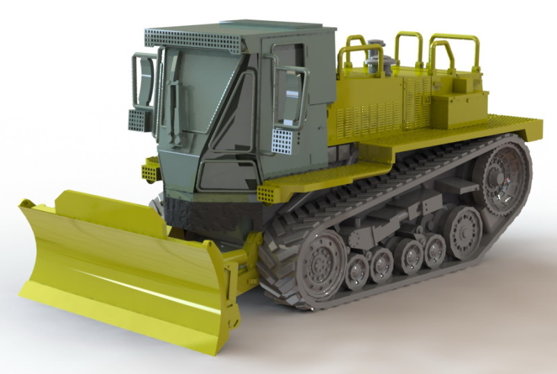 Caterpillar M105 DEUCE 3D Принт Модель .c4d .max .obj .3ds .fbx .stl .blend 