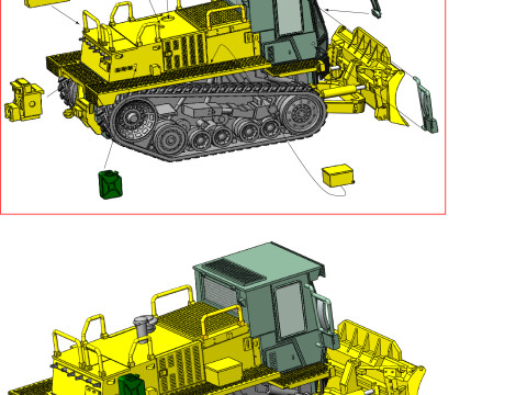 Caterpillar M105 DEUCE 3D Принт Модель
