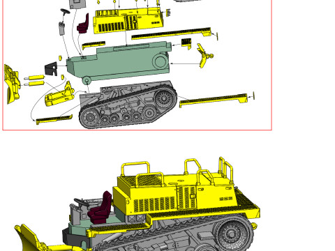 Caterpillar M105 DEUCE 3D Принт Модель