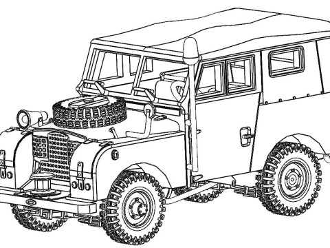 Land-Rover 86 Series 1 1956 1-87 3D-Druckmodell