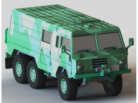 Volvo C304 closed 6x6 3D 프린트 모델