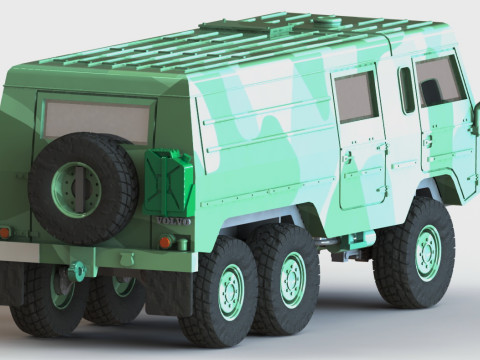 Volvo C304 closed 6x6 3D 프린트 모델