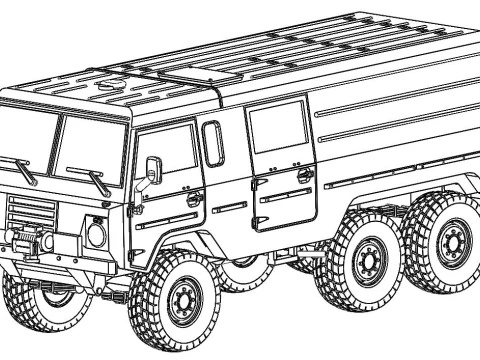 Volvo C304 closed 6x6 3D Print Model
