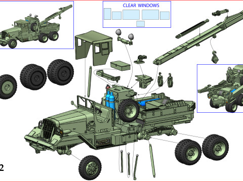 Ward-Lafrance-M1A1-American-6x6-Heavy-Wrecker 1-87 3D Print Model