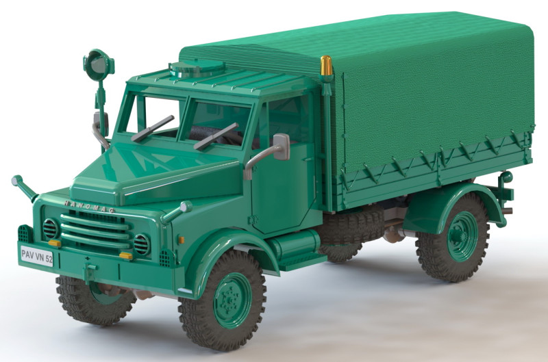 Hanomag AL28 LKW 1-87 3D-Druckmodell .c4d .max .obj .3ds .fbx .stl .blend 