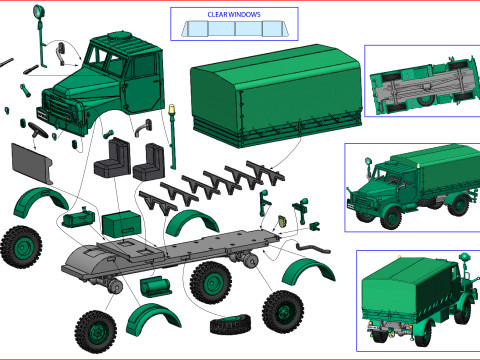 Hanomag AL28 LKW 1-87 3D-Druckmodell