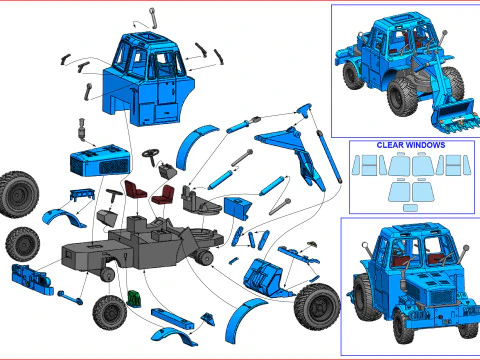 Ahlmann A 60 Schwenkschaufellader 3D Print Model