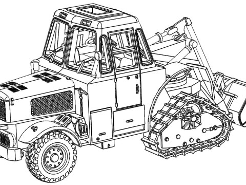 Ahlmann A 60 tracked Model do druku 3D