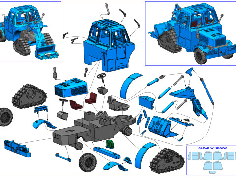 Ahlmann A 60 tracked Model do druku 3D