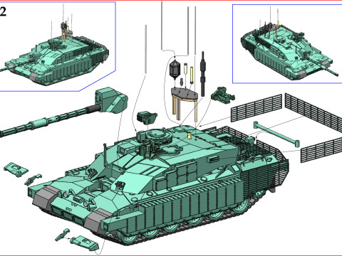 Challenger II E 1-87 Modello di stampa 3D