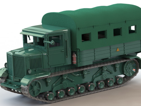 Russian Voroshilovec Tractor 1-87 3D Print Model