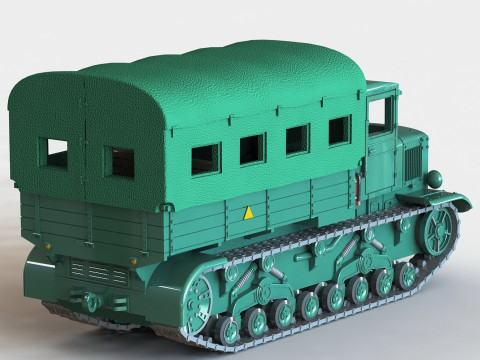 Russian Voroshilovec Tractor 1-87 3D 打印模型