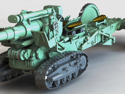 Soviet B-4 M1931 203mm Howitzer 1-87 3D Print Model