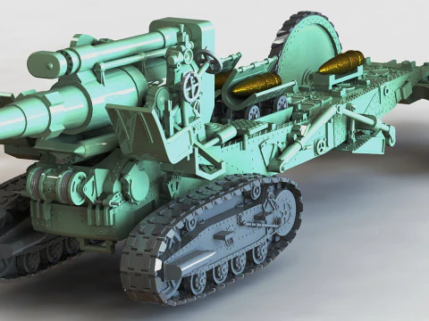 Obús soviético B-4 M1931 de 203 mm 1-87 Modelo de impresión 3D