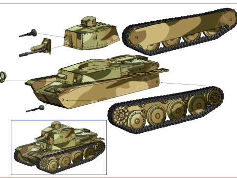 Tanque 39 Modelo de Impressão 3D