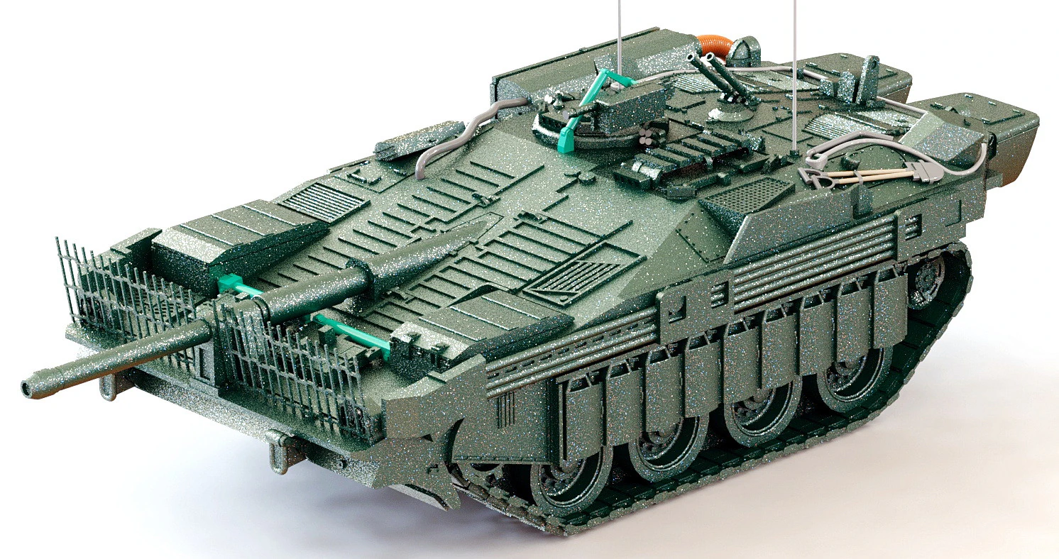 Tank STRV-103C 3D Print Model .c4d .max .obj .3ds .fbx .stl .blend 