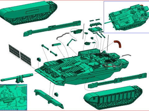 Tank STRV-103C 3D Принт Модель