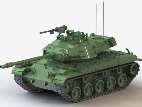 Tank M41 Walker Bulldog 1-87 3D Print Model