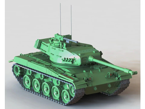 Tank M41 Walker Bulldog 1-87 3D Print Model