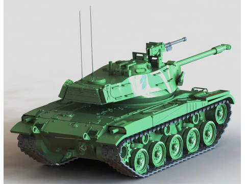 Tank M41 Walker Bulldog 1-87 3D Print Model