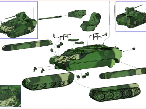 Tank M113 Lynx Canada and the Netherlands 3D Print Model