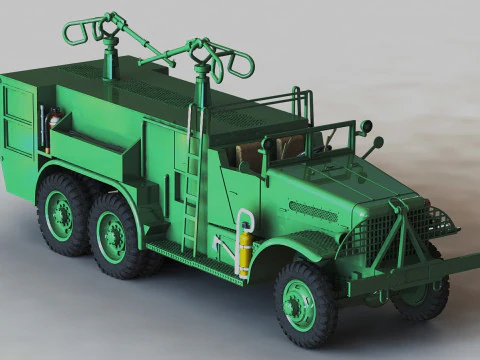 Brockway F666 Class 155 Fire Crash Truck 3D Print Model