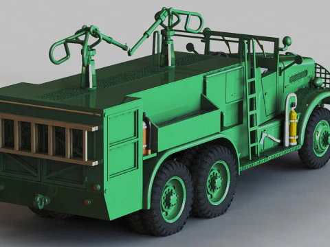 Brockway F666 Class 155 Fire Crash Truck 3D Print Model