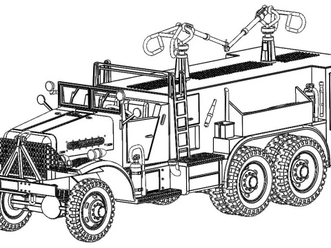Brockway F666 Class 155 Fire Crash Truck 3D Print Model