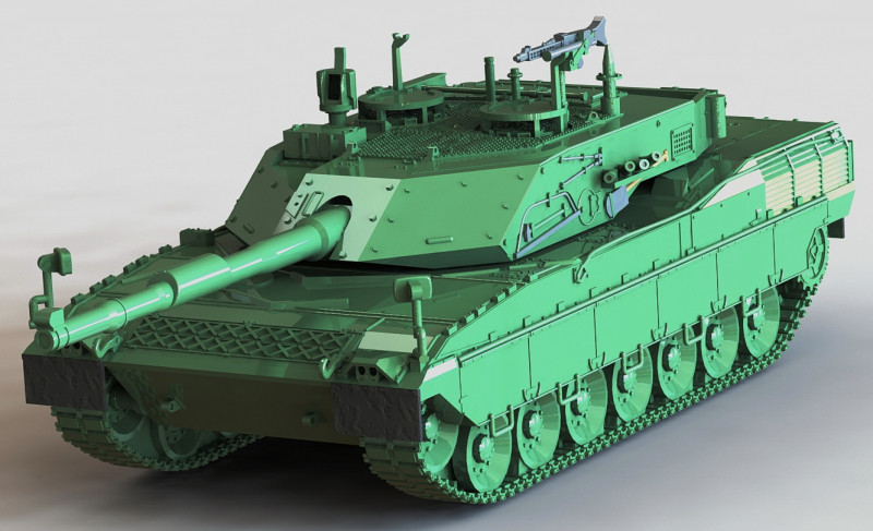 ItalianC1 Ariete MBT 3Dプリントモデル .c4d .max .obj .3ds .fbx .stl .blend 