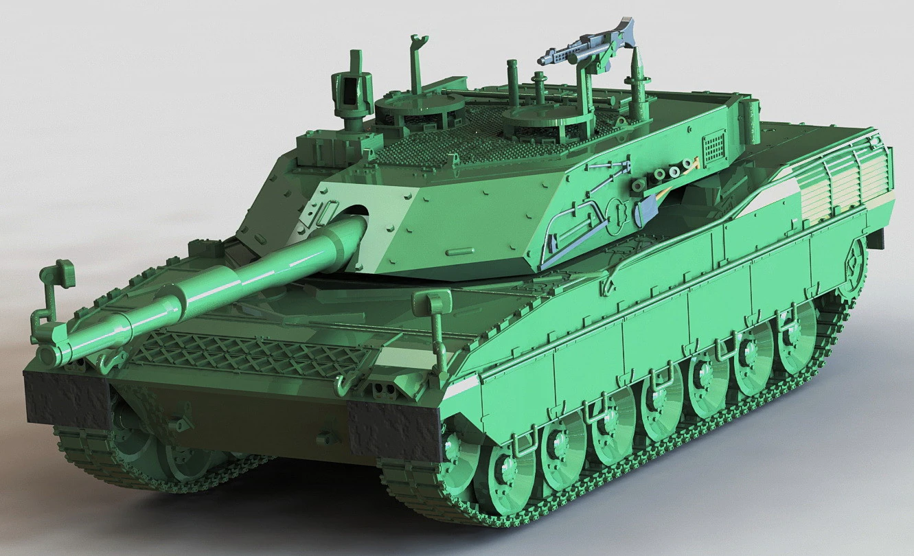 ItalianC1 Ariete MBT 3D Print Model .c4d .max .obj .3ds .fbx .stl .blend 