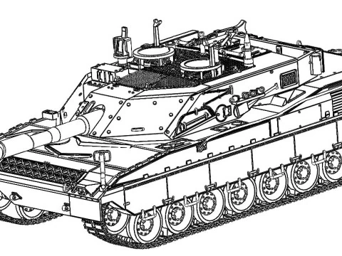ItalianC1 Ariete MBT 3D Print Model