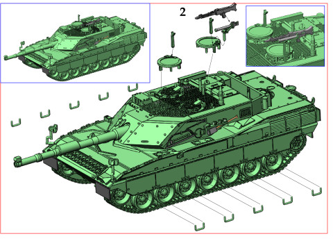 ItalianC1 Ariete MBT 3Dプリントモデル