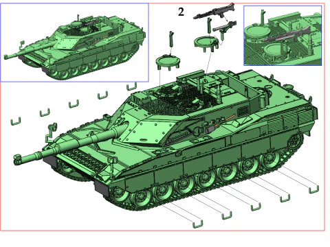ItalianC1 Ariete MBT 3D Print Model