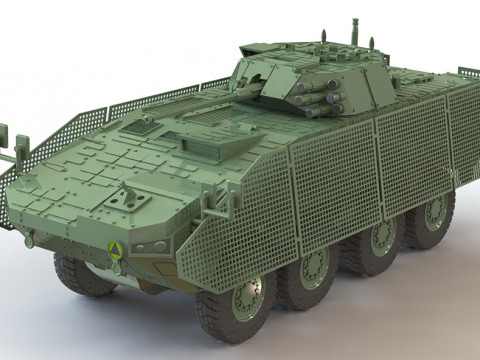 KTO ROSOMAK eight-wheeled armored fighting vehicle 3D Print Model