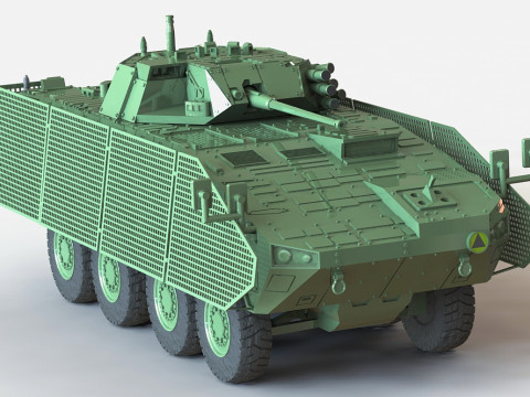 KTO ROSOMAK eight-wheeled armored fighting vehicle 3D प्रिंट मॉडल