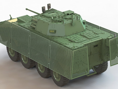 KTO ROSOMAK eight-wheeled armored fighting vehicle 3D प्रिंट मॉडल