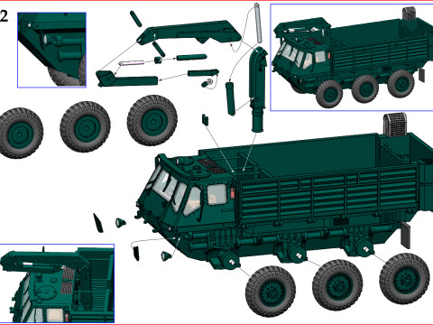 FV623 Alvis Stalwart MkII 3Dプリントモデル